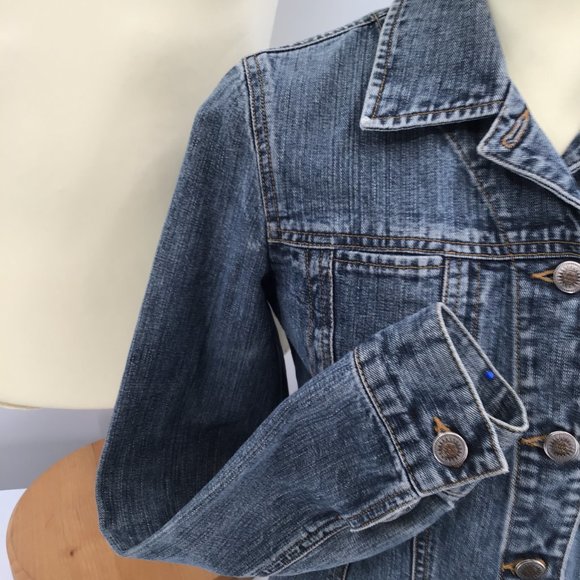 Ann Taylor Denim Jacket, size XS. Perfect wear and color - Picture 6 of 10